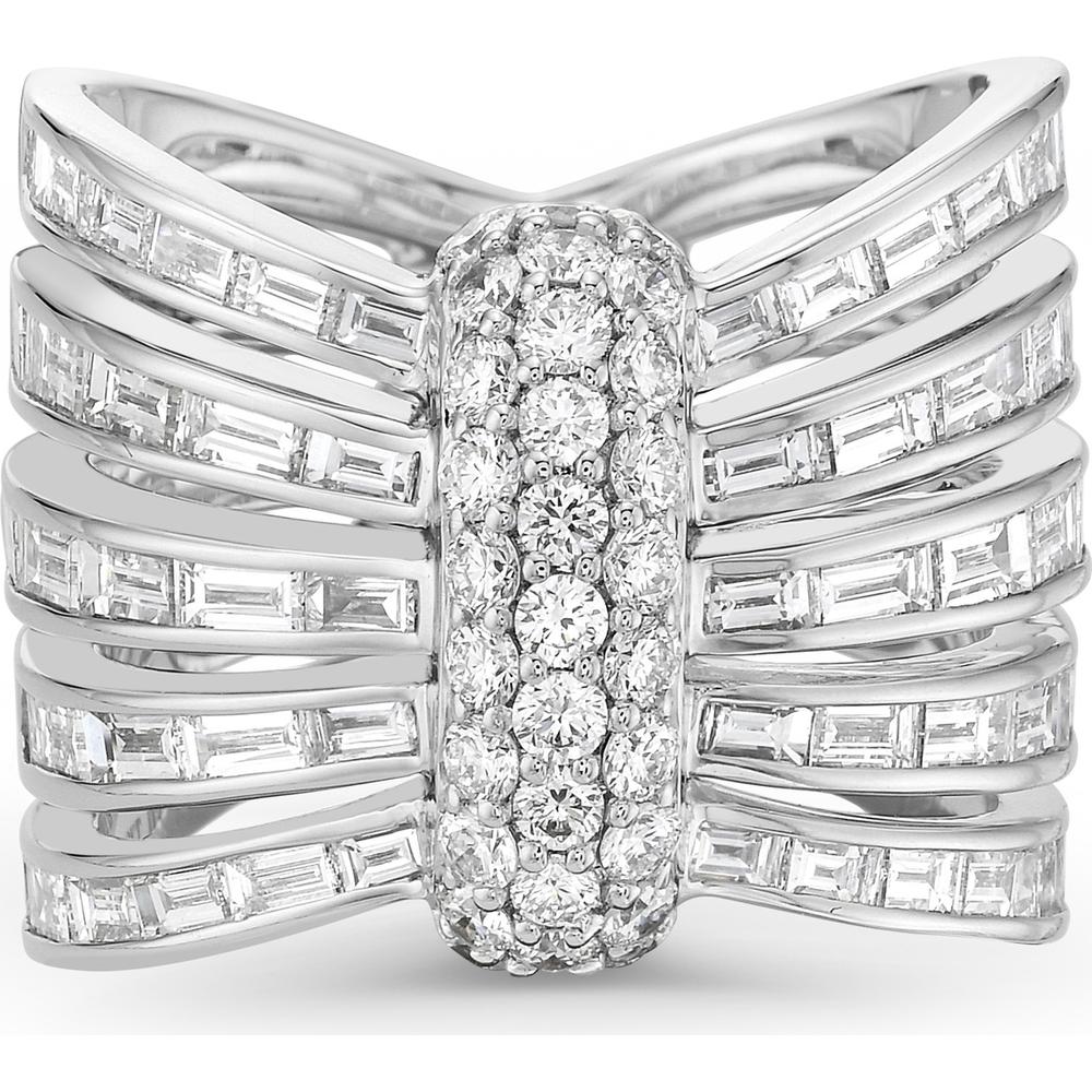 Charles Krypell - Diamond Corset Ring in 18K White Gold