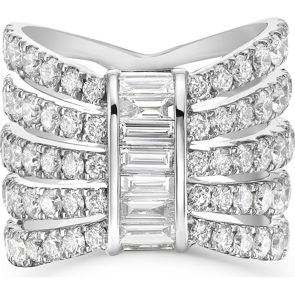 Charles Krypell - Diamond Corset Ring in 18K White Gold