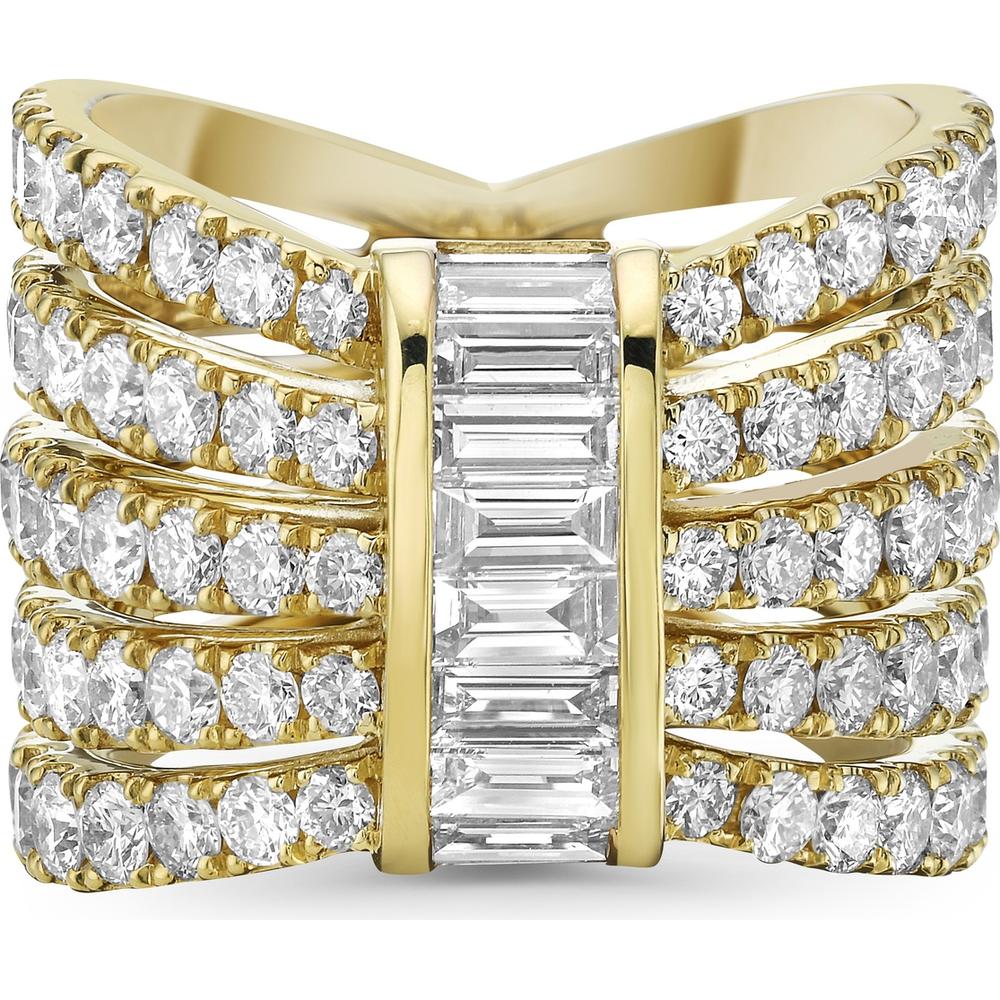 Charles Krypell - Diamond Corset Ring in 18K Yellow Gold