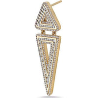 Charles Krypell - Diamond Double Triangle Earring - Yellow Gold