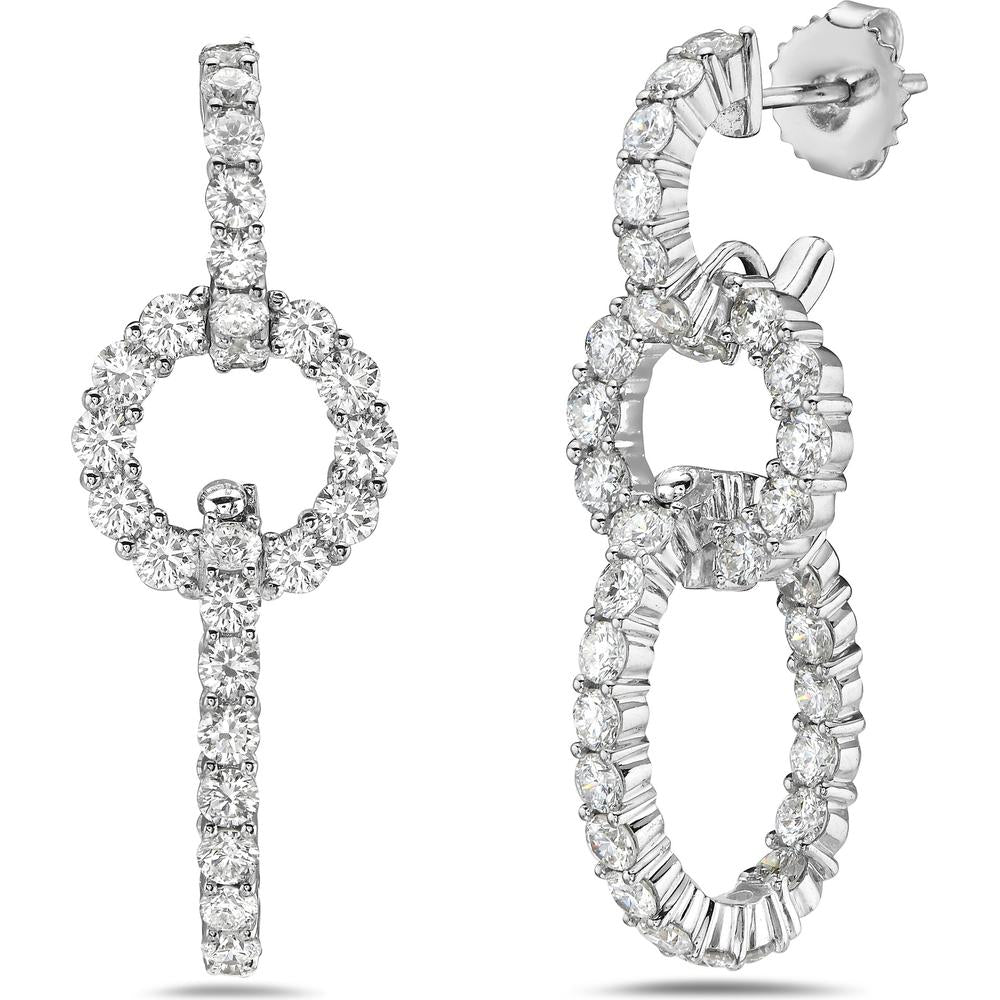 Charles Krypell - Diamond Infinity Diamond Drop Earrings in 18K White Gold