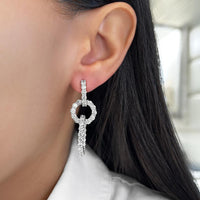 Charles Krypell - Diamond Infinity Diamond Drop Earrings in 18K White Gold