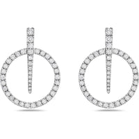 Charles Krypell - Diamond Luna Earrings in 18K White Gold
