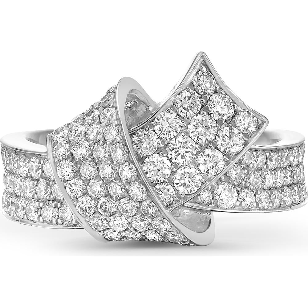Charles Krypell - Diamond Pavé Embrace Ring in 18K White Gold