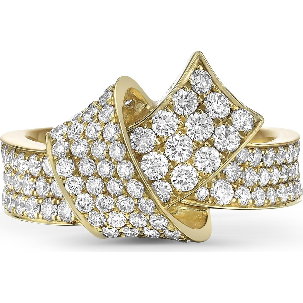 Charles Krypell - Diamond Pavé Embrace Ring in 18K Yellow Gold