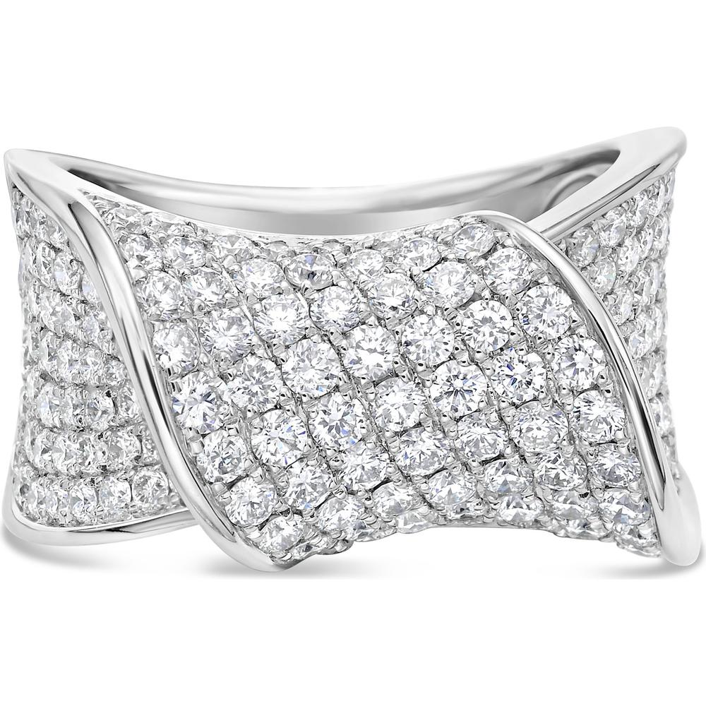 Charles Krypell - Diamond Pavé Wave Band in 18K White Gold