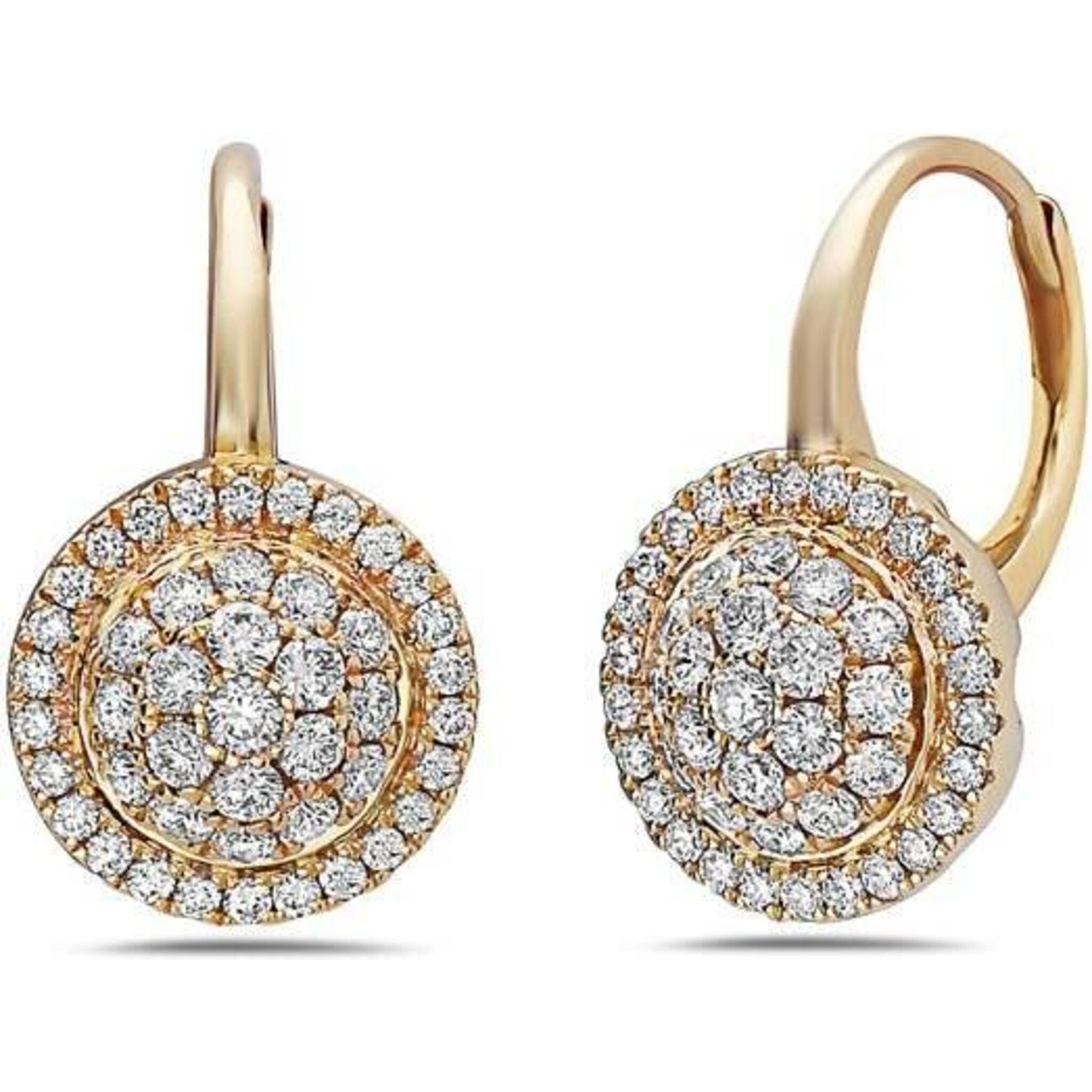 Charles Krypell - Diamond Station Drop Earring - Yellow Gold