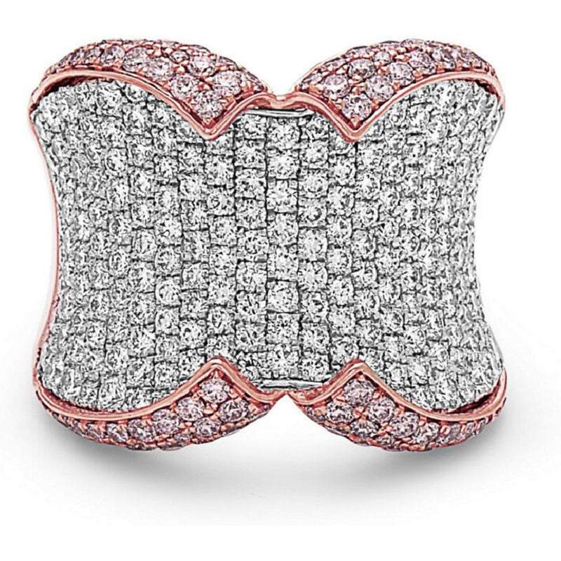 Charles Krypell - Diamond Wide-Band Collar Ring - Pink Diamond Pave