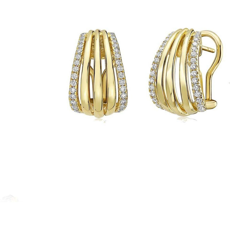 Charles Krypell - Gold and Diamond Birdcage Earring