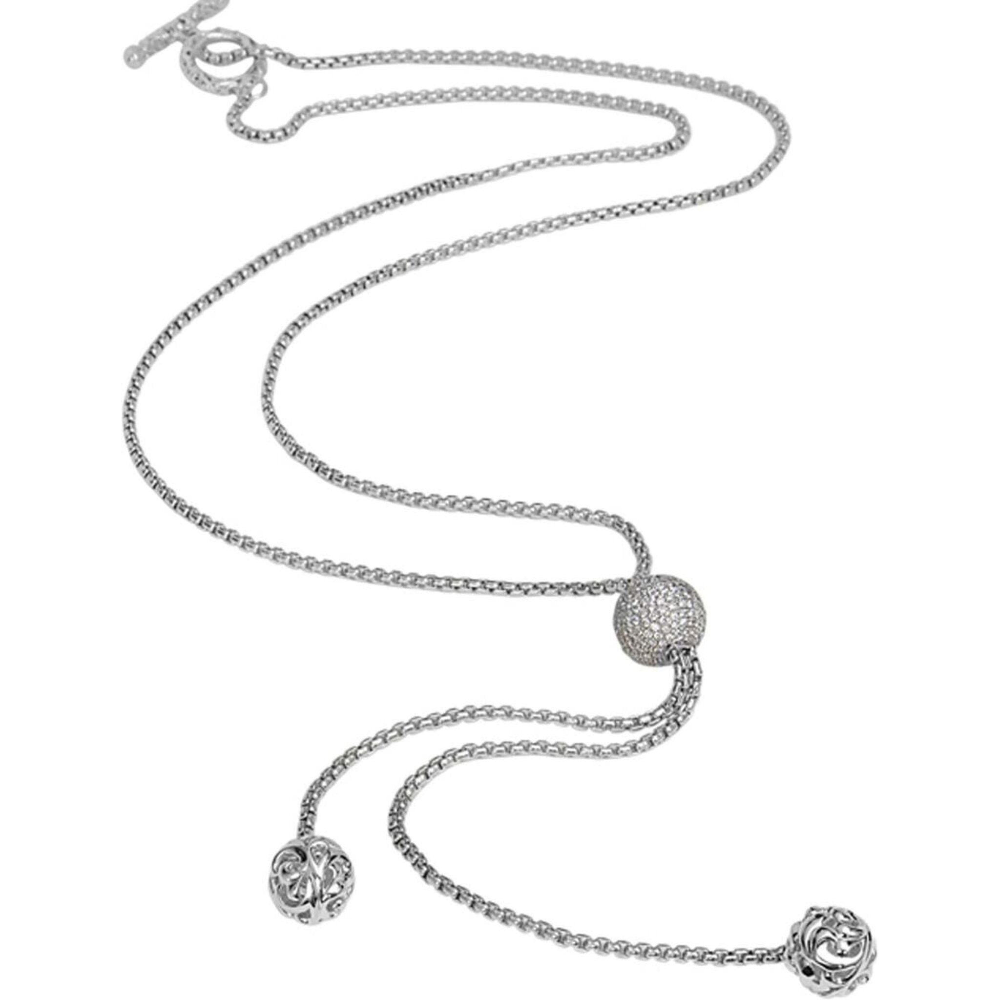 Charles Krypell - Gold Ivy Diamond Bead Necklace - White Gold and Diamond
