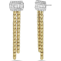 Charles Krypell - Gold Lariat Earrings in 18K Yellow Gold