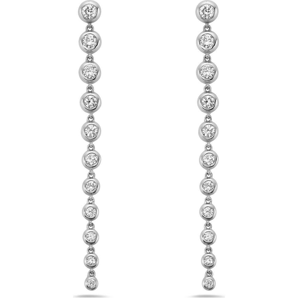 Charles Krypell - Graduated Bubble Earrings in 18K White Gold
