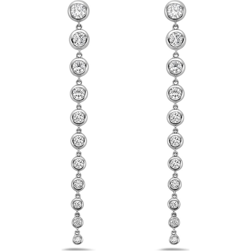 Charles Krypell - Graduated Bubble Earrings in 18K White Gold