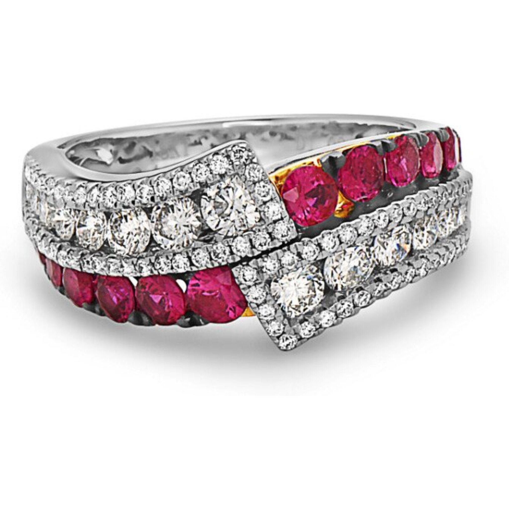 Charles Krypell Krypell Collection Diamond Belted Ring Ruby, 60% OFF