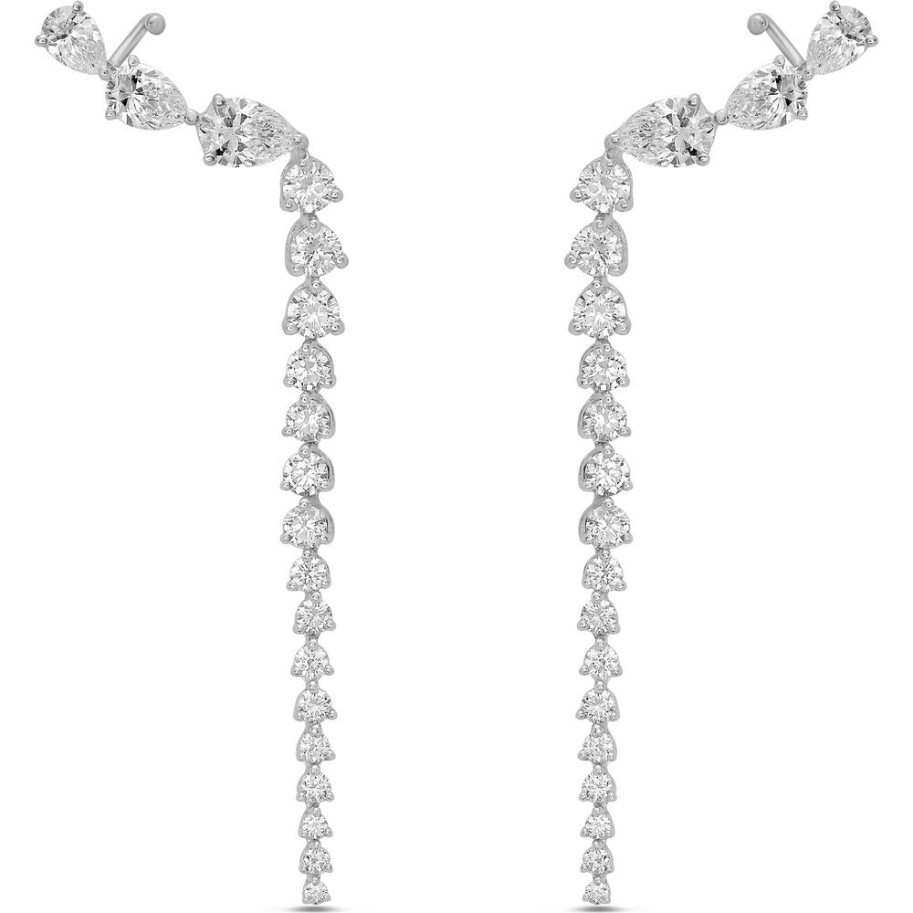 Charles Krypell - Nachash Drop Earrings in 18K White Gold
