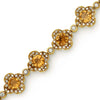 Charles Krypell - Pastel Diamond Flower Bracelet - Citrine and Yellow Gold