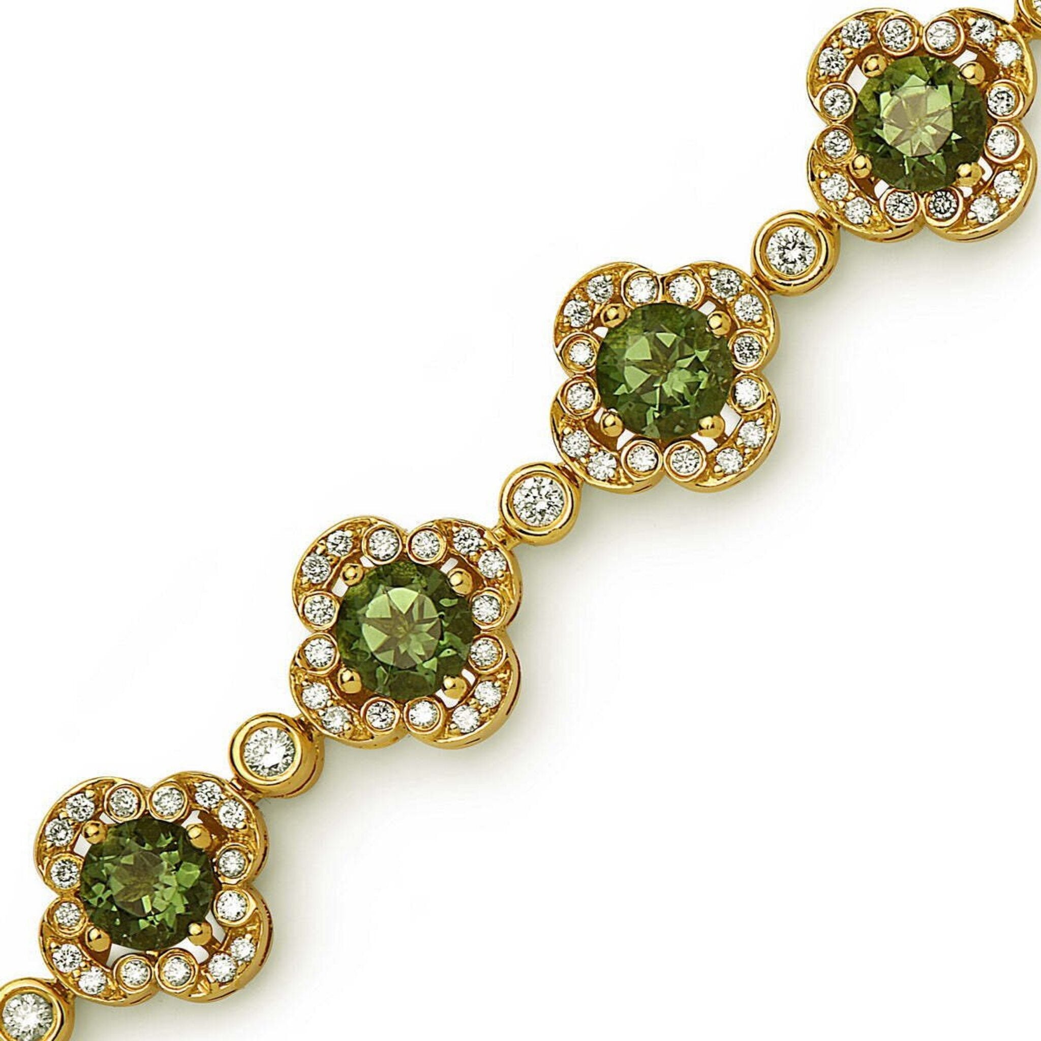 13mm Natural Green Tourmaline Rutilated Quartz Crystal Beads Bracelet 1236  | eBay