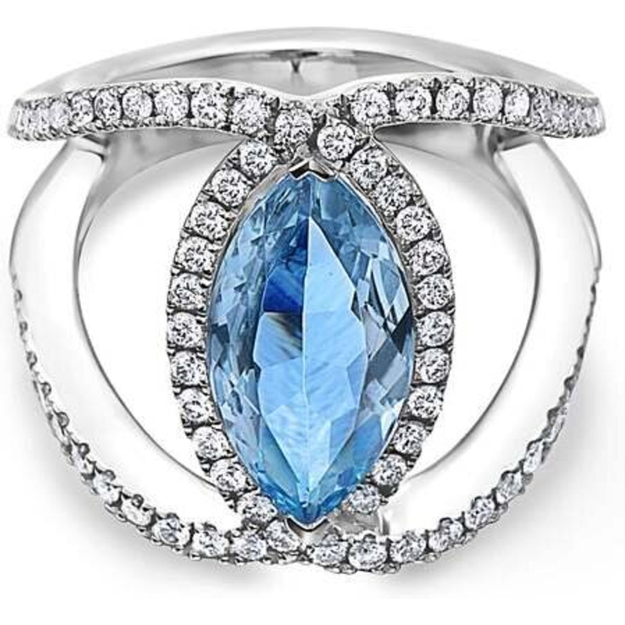 Charles Krypell - Pastel Diamond Regal Ring - Aquamarine