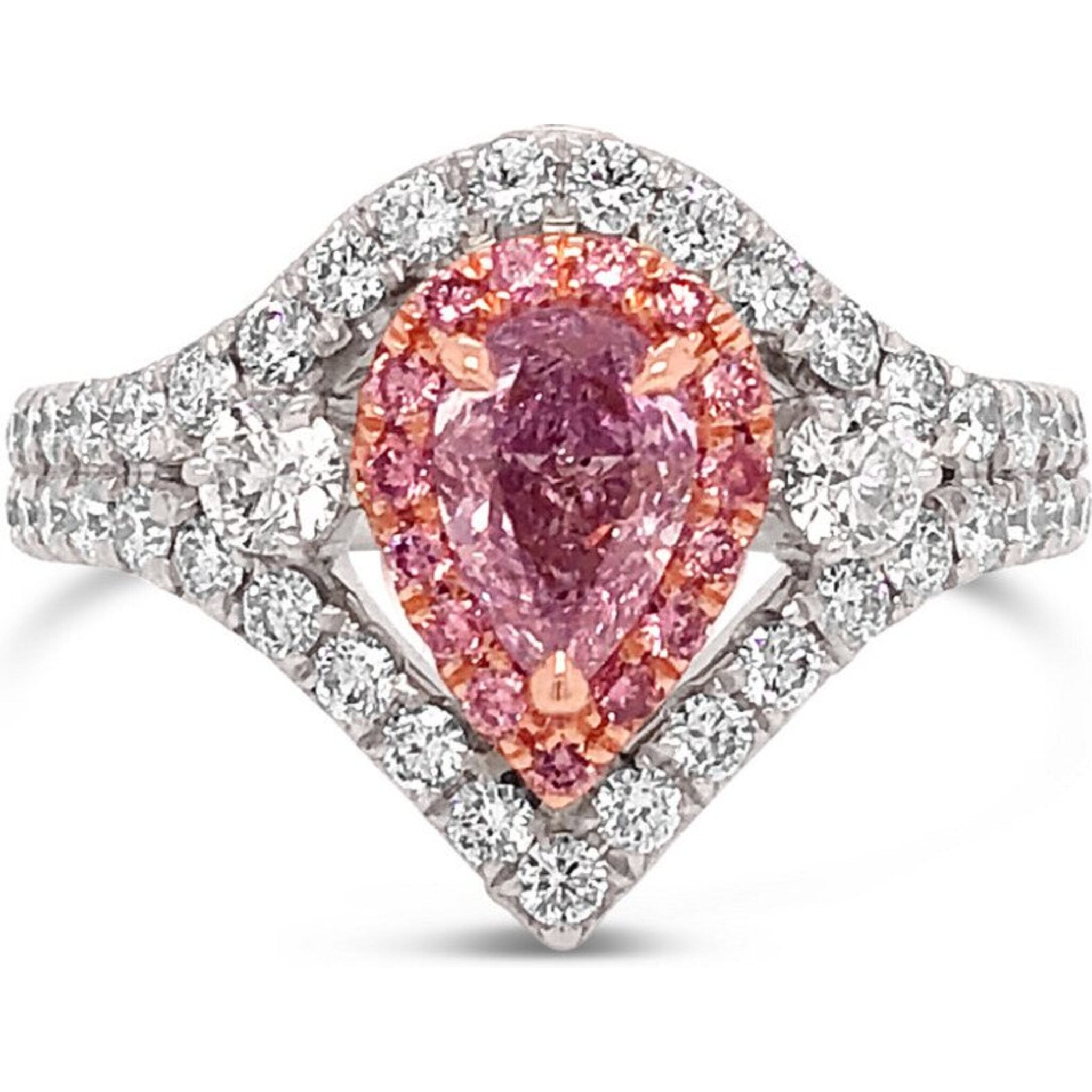 Faux pink clearance diamond ring