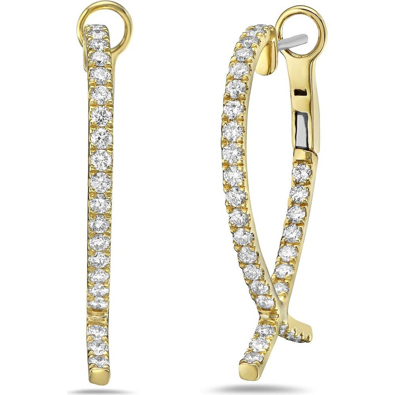 Charles Krypell - Ribbon Hoops in 18K Yellow Gold – Robinson's Jewelers