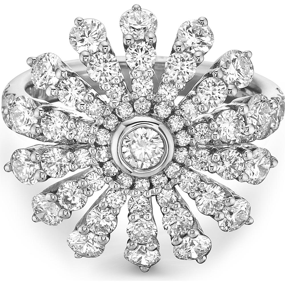 Charles Krypell - Sunburst Ring in 18K White Gold