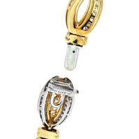 Chaumet 18K Yellow Gold & Platinum Necklace with Diamond and Green Emerald Accents - 35 Carats Diamond Weight