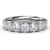 Chunky Anniversary Band with Shared-Prong Round Diamonds by Fana - 1.85 Carat Total Diamond Weight