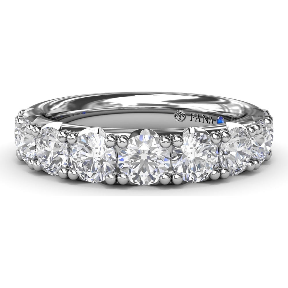Chunky Anniversary Band with Shared-Prong Round Diamonds by Fana - 1.85 Carat Total Diamond Weight