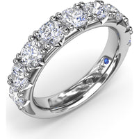 Chunky Anniversary Band with Shared-Prong Round Diamonds by Fana - 1.85 Carat Total Diamond Weight