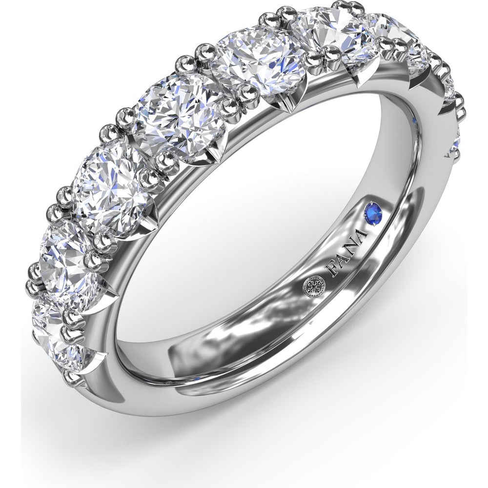 Chunky Anniversary Band with Shared-Prong Round Diamonds by Fana - 1.85 Carat Total Diamond Weight