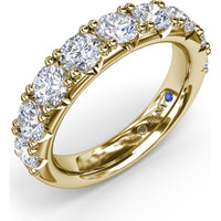 Chunky Anniversary Band with Shared-Prong Round Diamonds by Fana - 1.85 Carat Total Diamond Weight