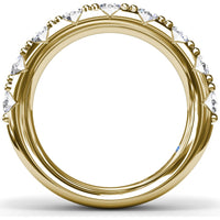 Chunky Anniversary Band with Shared-Prong Round Diamonds by Fana - 1.85 Carat Total Diamond Weight