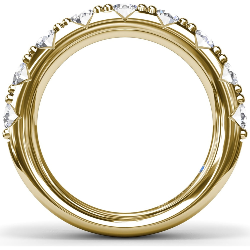 Chunky Anniversary Band with Shared-Prong Round Diamonds by Fana - 1.85 Carat Total Diamond Weight