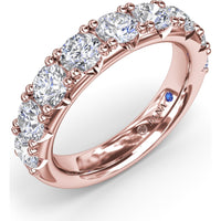 Chunky Anniversary Band with Shared-Prong Round Diamonds by Fana - 1.85 Carat Total Diamond Weight