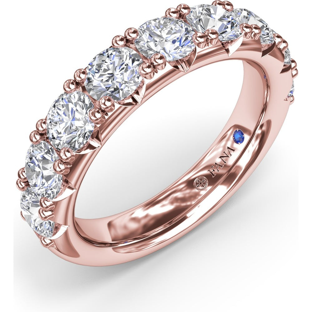 Chunky Anniversary Band with Shared-Prong Round Diamonds by Fana - 1.85 Carat Total Diamond Weight