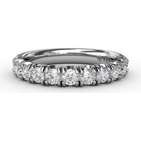 Chunky Pavé Anniversary Band with Shared-Prong Set Round Diamonds by Fana - 0.91 Carat Total Diamond Weight