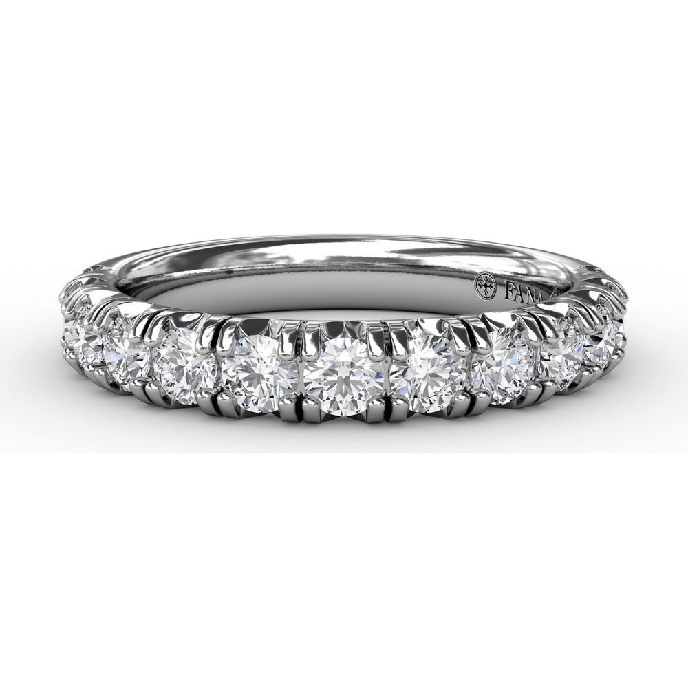 Chunky Pavé Anniversary Band with Shared-Prong Set Round Diamonds by Fana - 0.91 Carat Total Diamond Weight