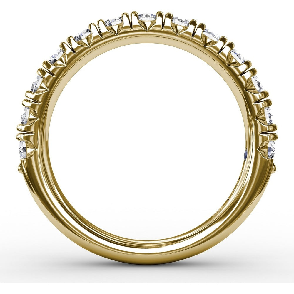 Chunky Pavé Anniversary Band with Shared-Prong Set Round Diamonds by Fana - 0.91 Carat Total Diamond Weight