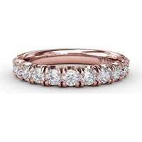 Chunky Pavé Anniversary Band with Shared-Prong Set Round Diamonds by Fana - 0.91 Carat Total Diamond Weight