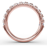 Chunky Pavé Anniversary Band with Shared-Prong Set Round Diamonds by Fana - 0.91 Carat Total Diamond Weight