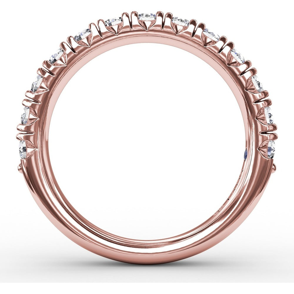 Chunky Pavé Anniversary Band with Shared-Prong Set Round Diamonds by Fana - 0.91 Carat Total Diamond Weight