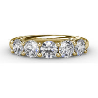 Chunky Shared-Prong Anniversary Band with Round Diamonds by Fana - 1.13 Carat Total Diamond Weight