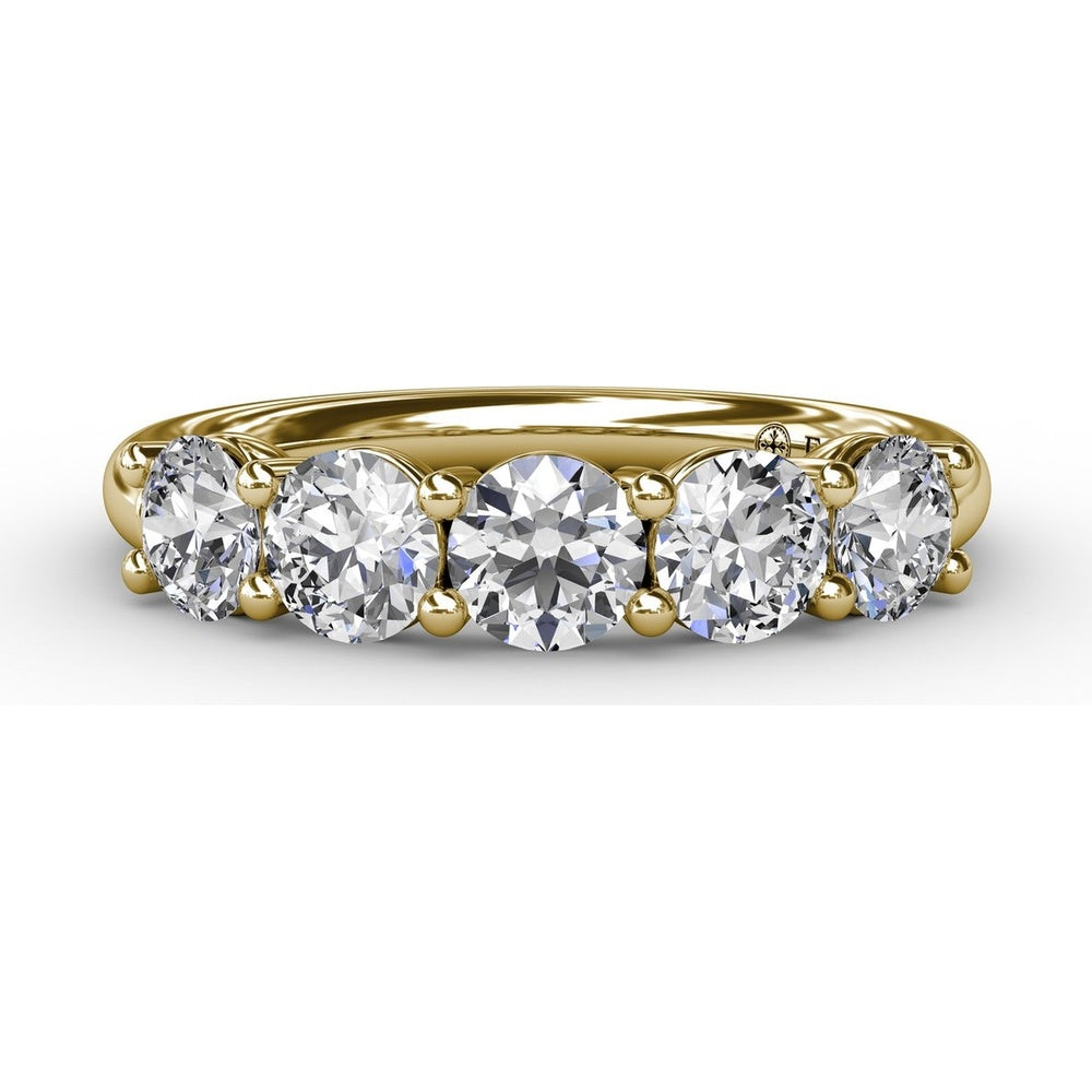 Chunky Shared-Prong Anniversary Band with Round Diamonds by Fana - 1.13 Carat Total Diamond Weight