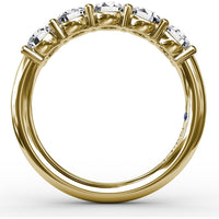 Chunky Shared-Prong Anniversary Band with Round Diamonds by Fana - 1.13 Carat Total Diamond Weight