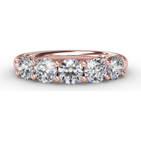 Chunky Shared-Prong Anniversary Band with Round Diamonds by Fana - 1.13 Carat Total Diamond Weight