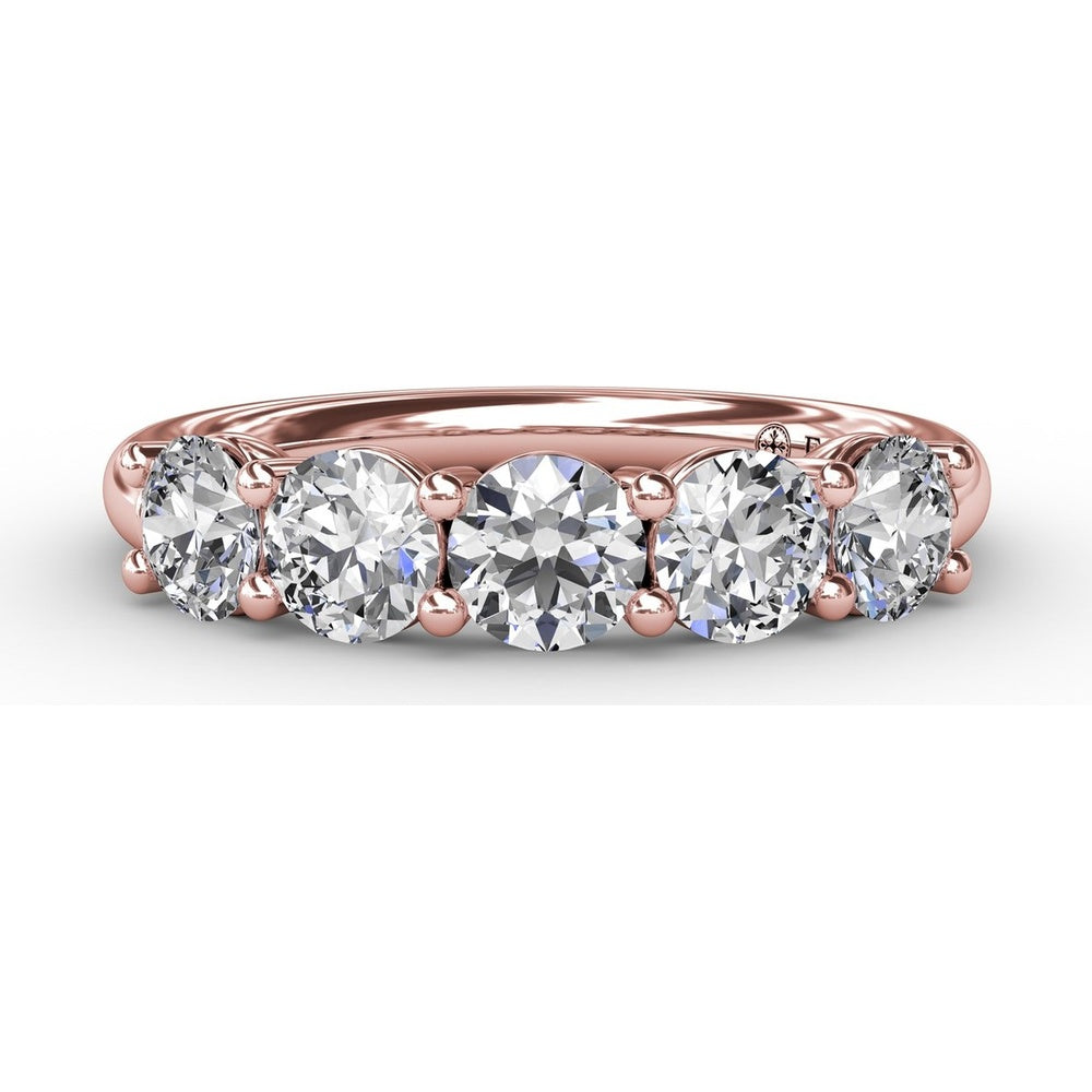 Chunky Shared-Prong Anniversary Band with Round Diamonds by Fana - 1.13 Carat Total Diamond Weight