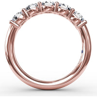 Chunky Shared-Prong Anniversary Band with Round Diamonds by Fana - 1.13 Carat Total Diamond Weight