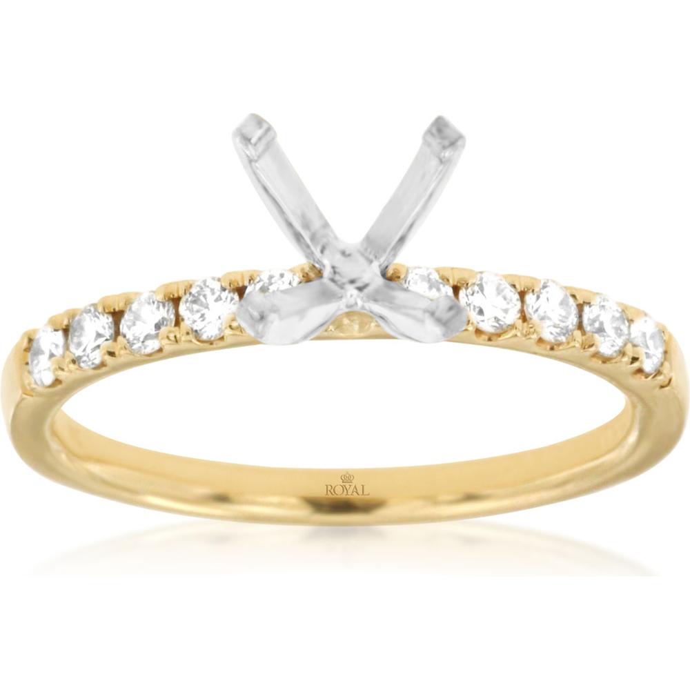 Classic 14K Yellow Gold 0.30 Carat Semi Mount