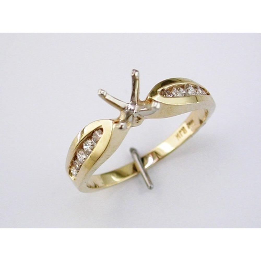 Classic 14K Yellow Gold 0.35 Carat Semi Mount