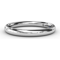 Classic High Polished Anniversary Band with Customizable Center Stone Setting by Fana